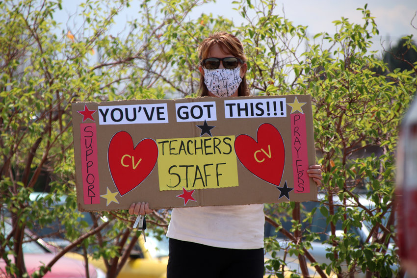 Organizers of a rally held in support of local teachers said they wanted to combat negativity thrown educators’ way during the COVID-19 pandemic.